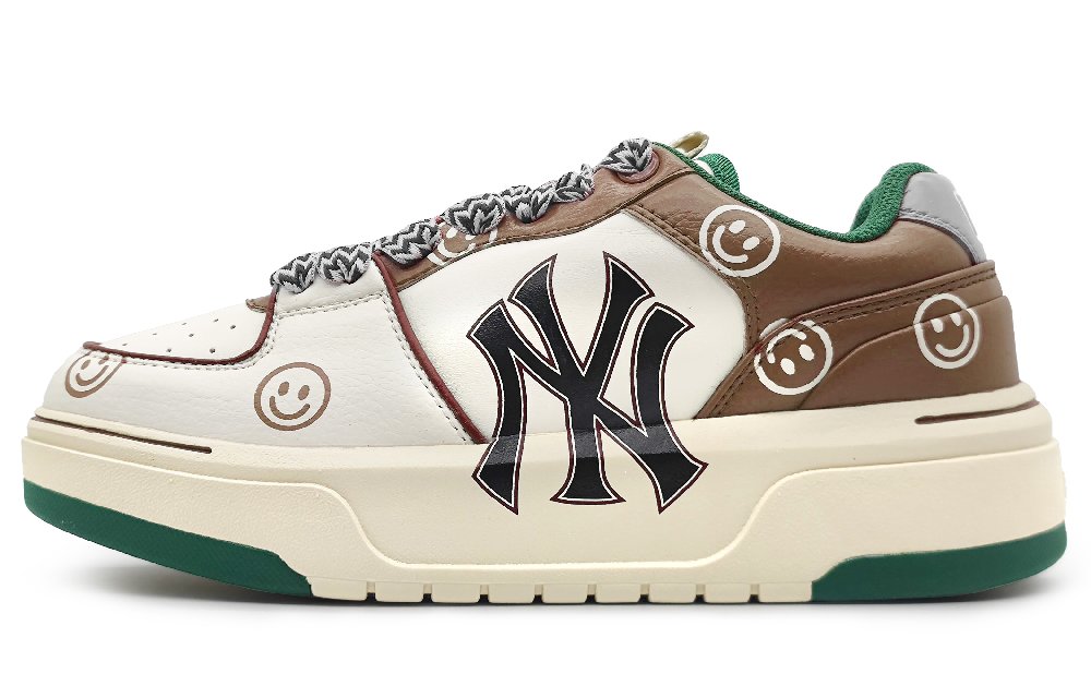 MLB Chunky Liner Low-Top Skateboard Shoes Unisex Brown White