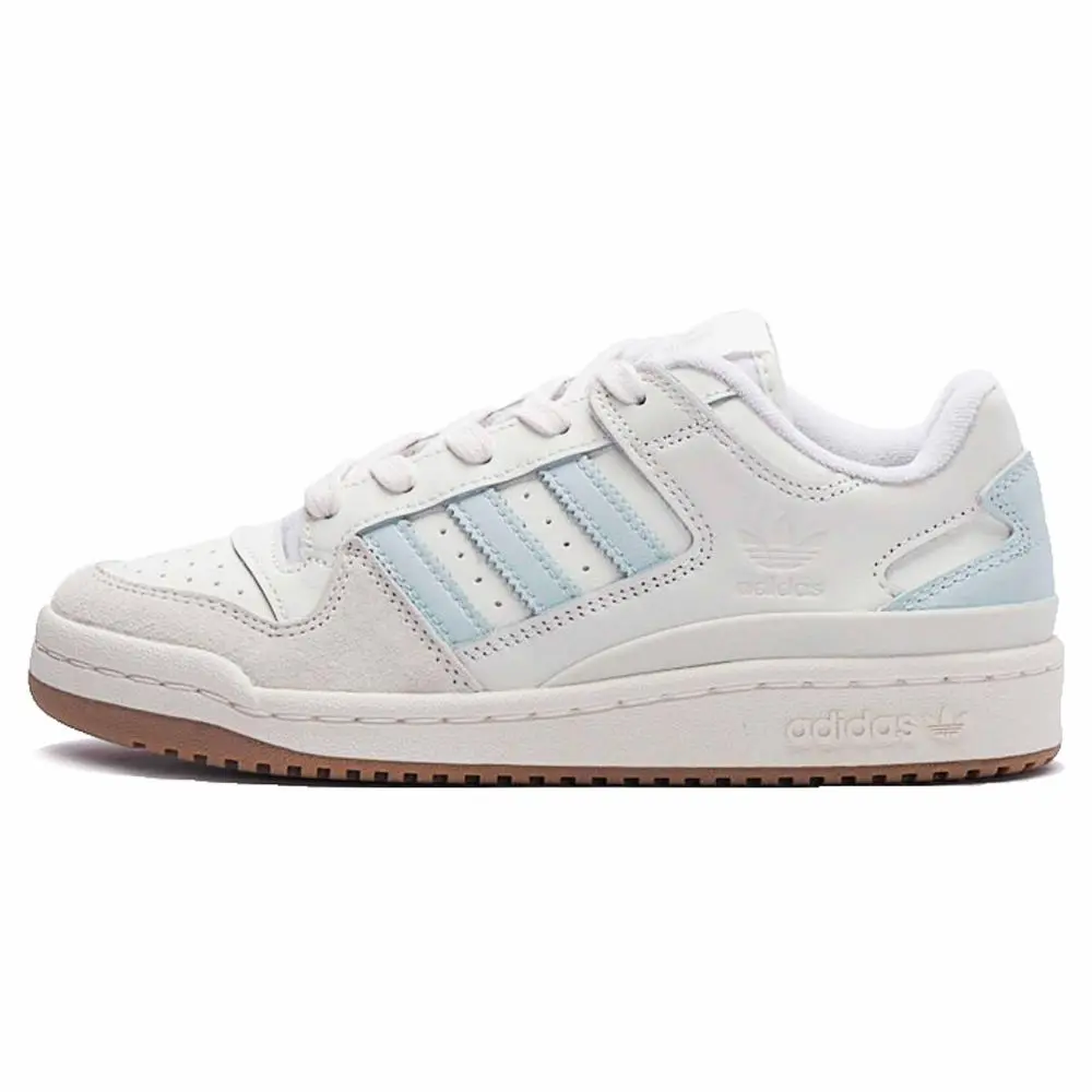 Adidas Originals FORUM Anti-Slip Wear-Resistant Low-Top Skateboard Shoes Unisex Blue White