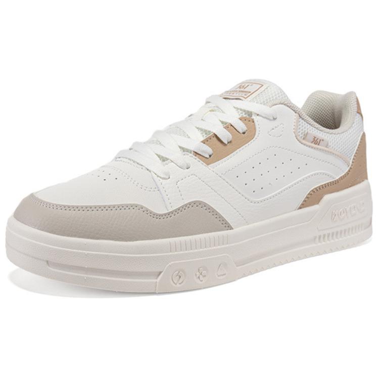 361° Slip-Resistant Cushioning Low-Top Skateboard Shoes Men's White Brown