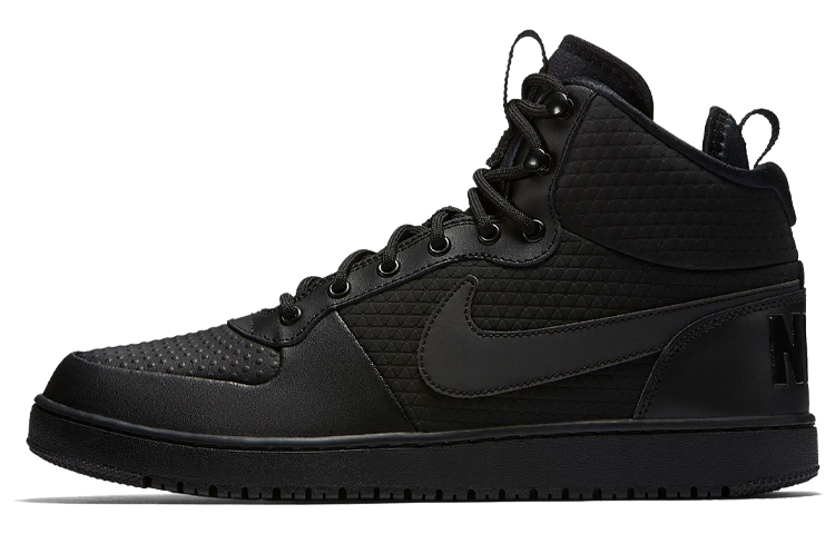Nike Court Borough Mid Winter Triple Black