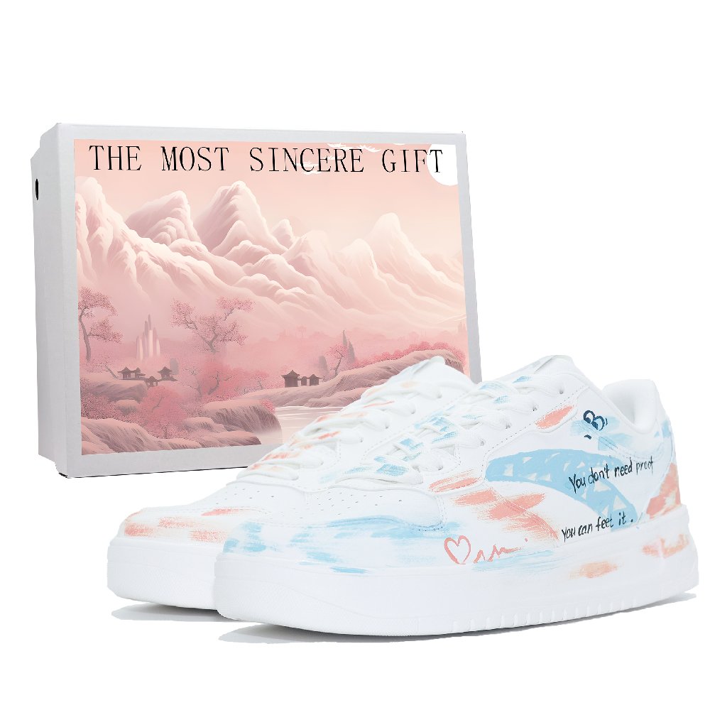 Anta Relaxed Anti Slip Wear Resistant Low Top Skateboard Shoes Women's White