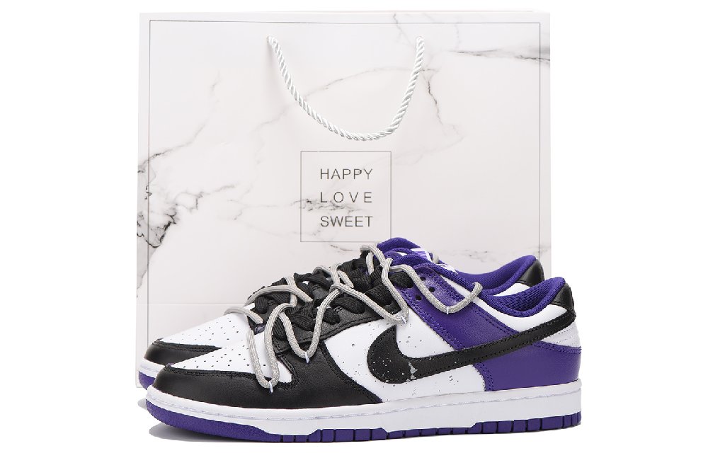 Nike Dunk Low Chestnut Low-Top Skateboard Shoes Men's Black Purple