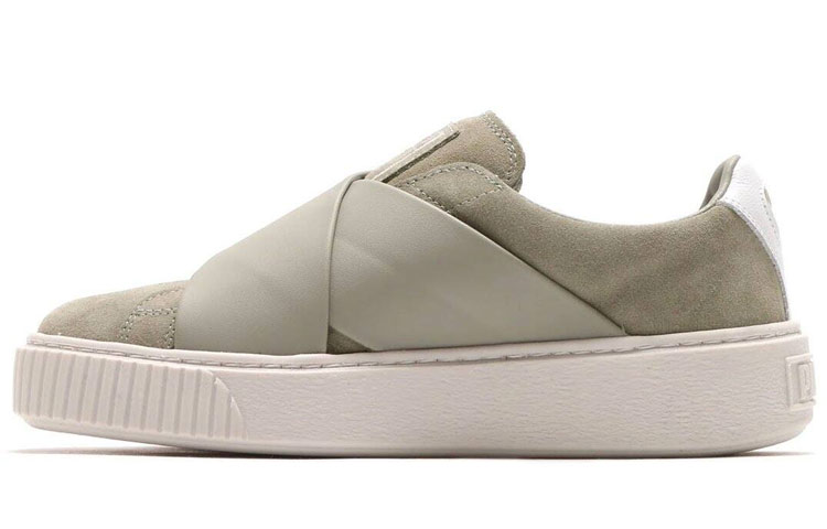 PUMA Platform Skateboard Shoes Women's Low-Top Green