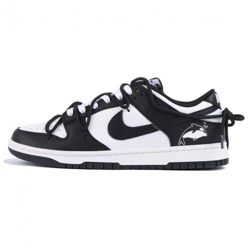Nike Dunk Skateboard Shoes Men Low-Top Black White