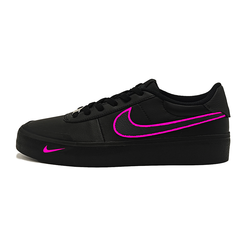 Nike Court Shot Ink Shadow Red Slip Resistant, Abrasion Resistant, Lightweight Low Top Skateboard Shoes Unisex Rose Red