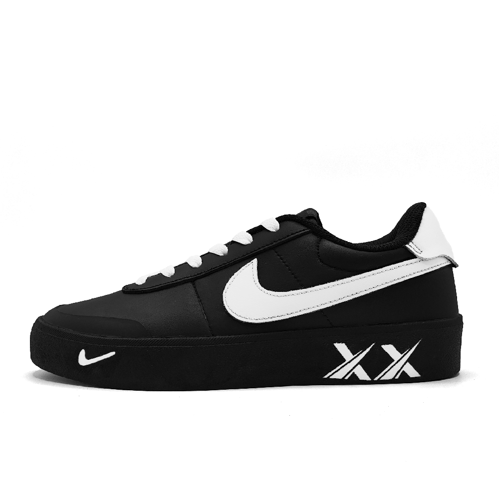 Nike Court Shot Intersection Abrasion Resistant Low Top Skateboard Shoes Unisex Black