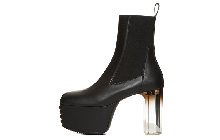 RICK OWENS/RO Short Chelsea Boots 10cm Men's Black