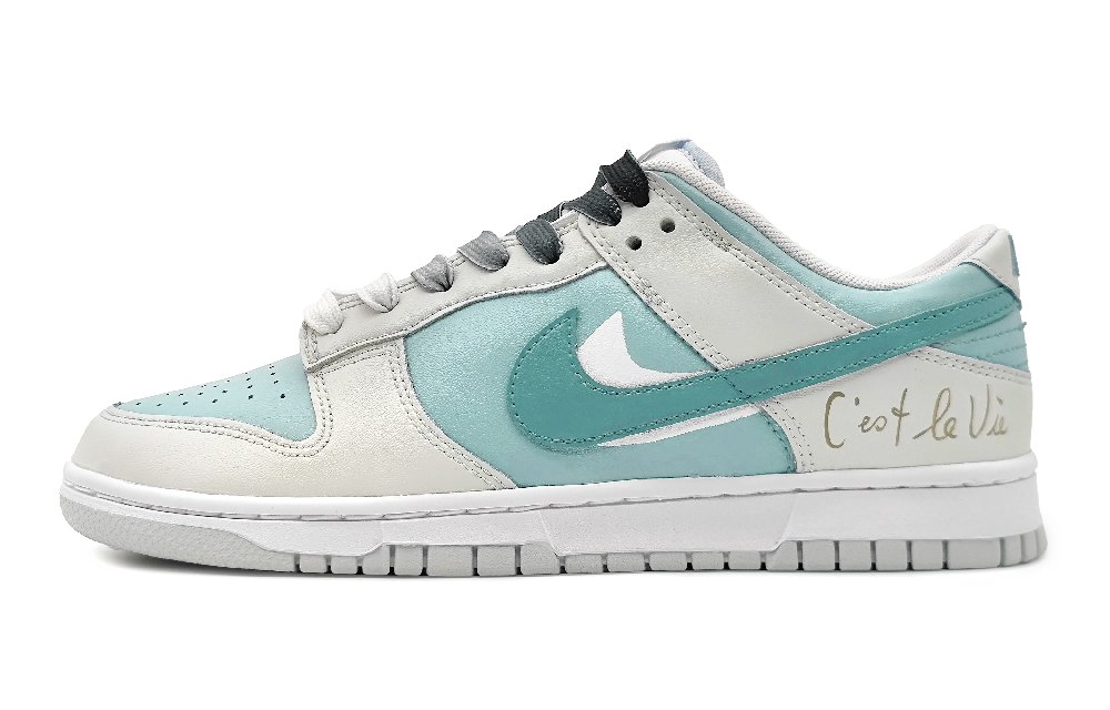 Nike Dunk Low Low-Top Skateboard Shoes GS Blue Green