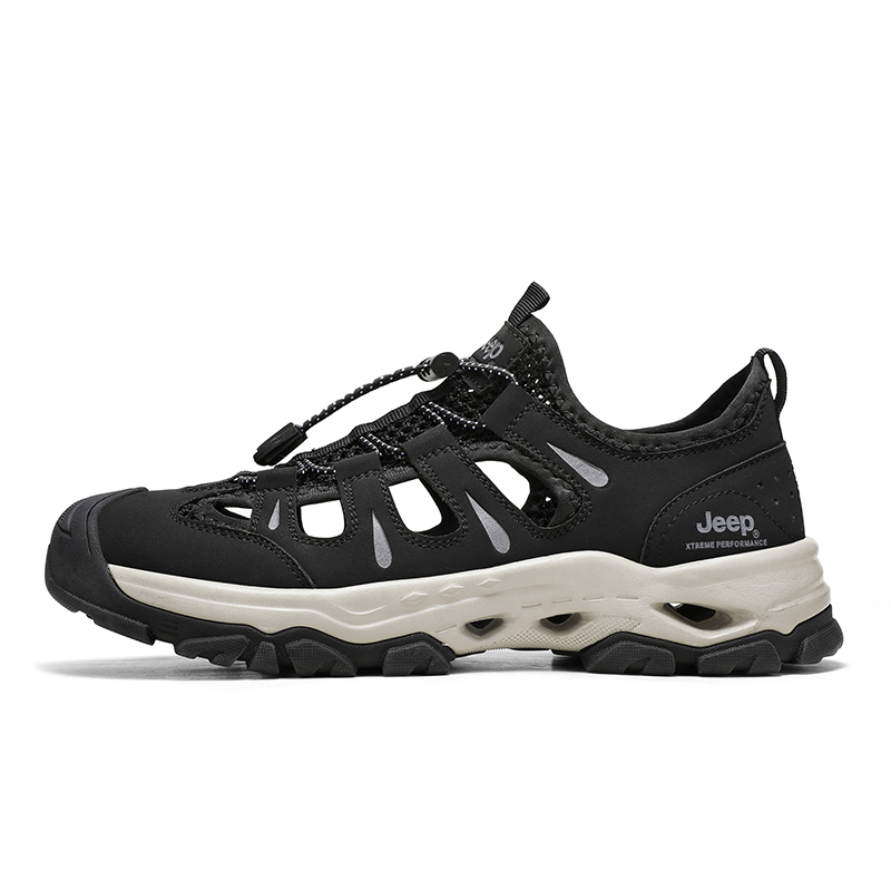 Jeep Wear resistant And Lightweight Low Top Mountaineering Hiking Shoes Men's Black