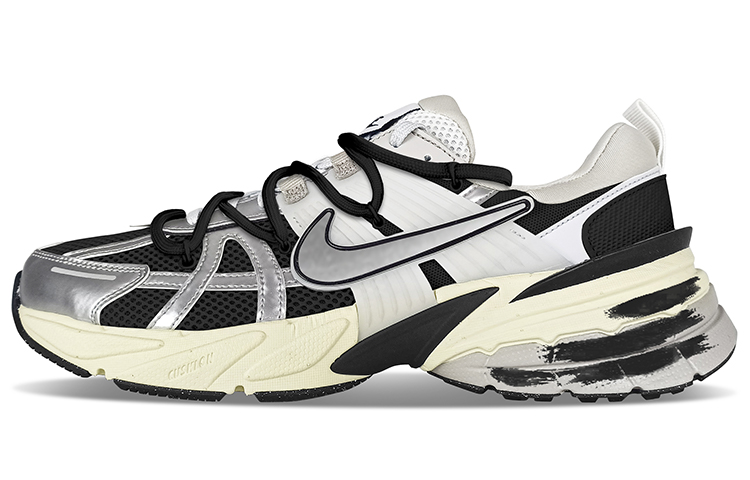 Nike V2K Run Low-Top Running Shoes Women's Silver Black