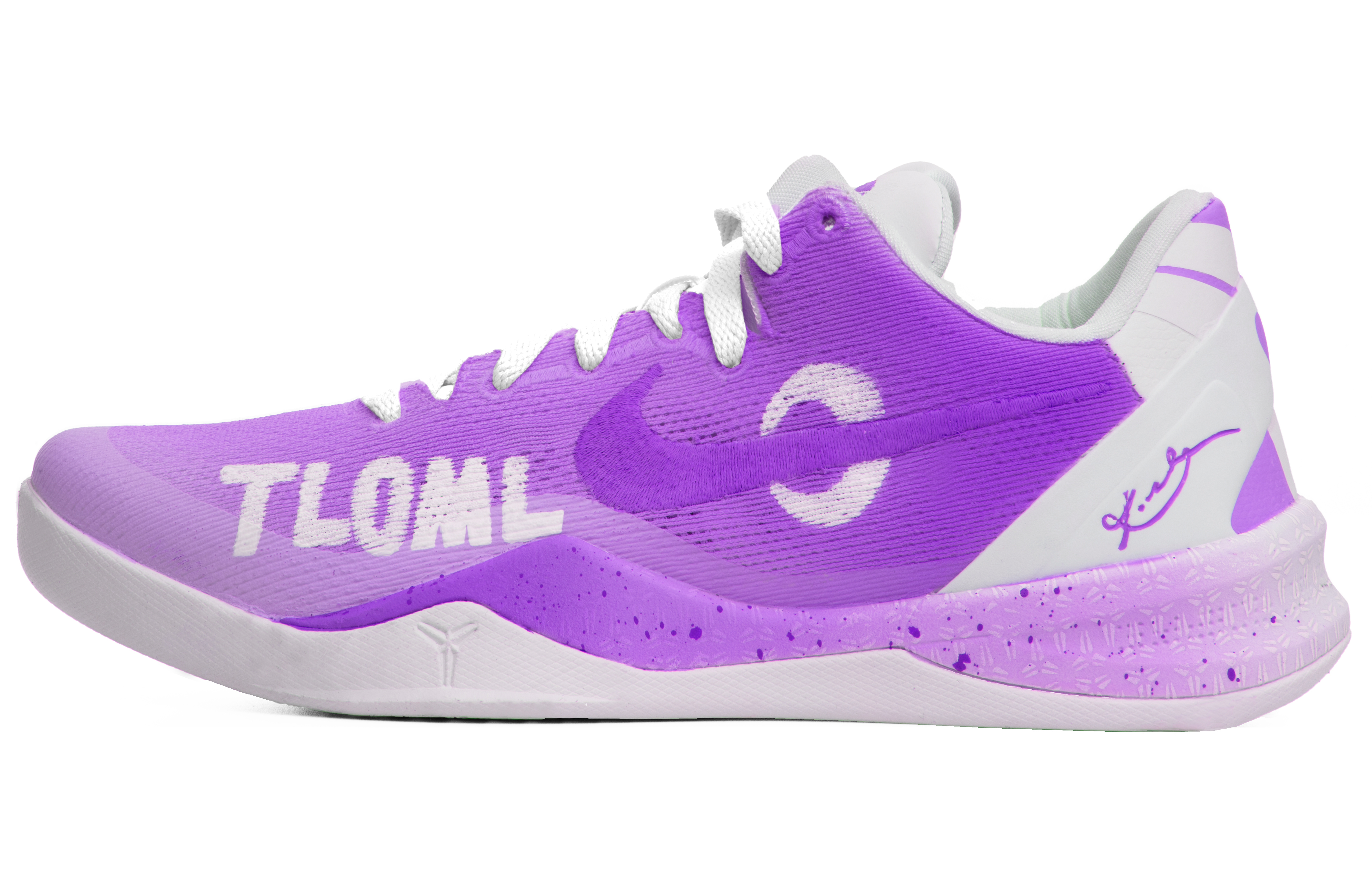 Nike Kobe 8 Slip Resistant Abrasion Resistant Low top Basketball Shoes Men's Purple
