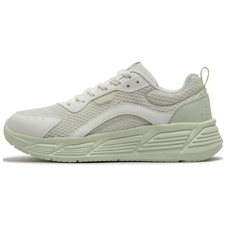 361° Blade Breathable Lightweight Height Increasing Low-Top Casual Running Shoes Women's White Green
