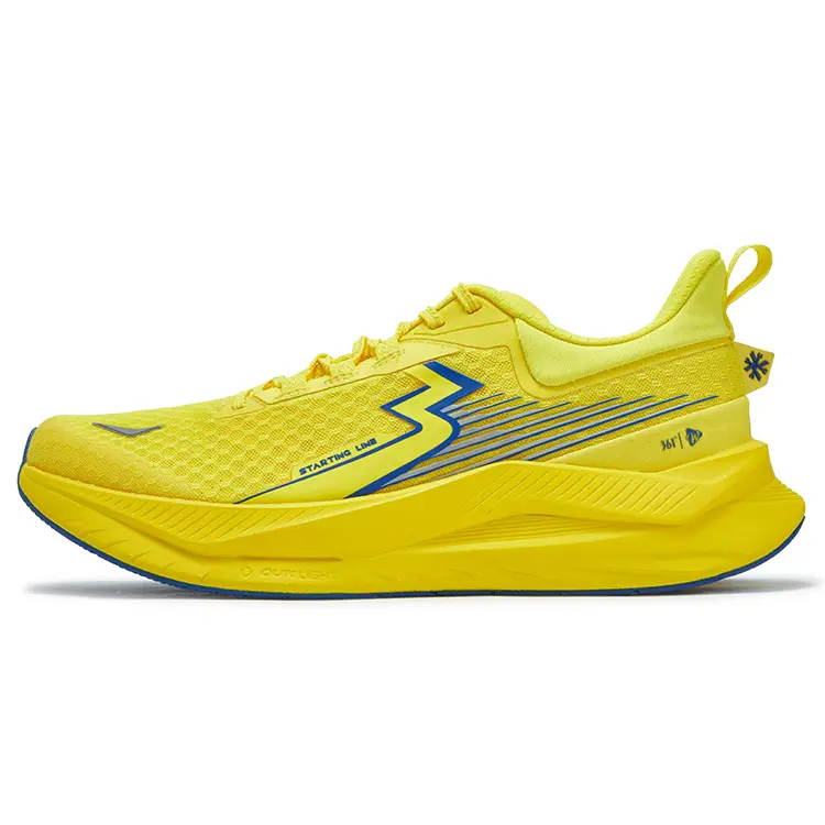 361° Cushioning, Slip Resistant, And Abrasion Resistant Low Top Casual Running Shoes Unisex Acid Yellow