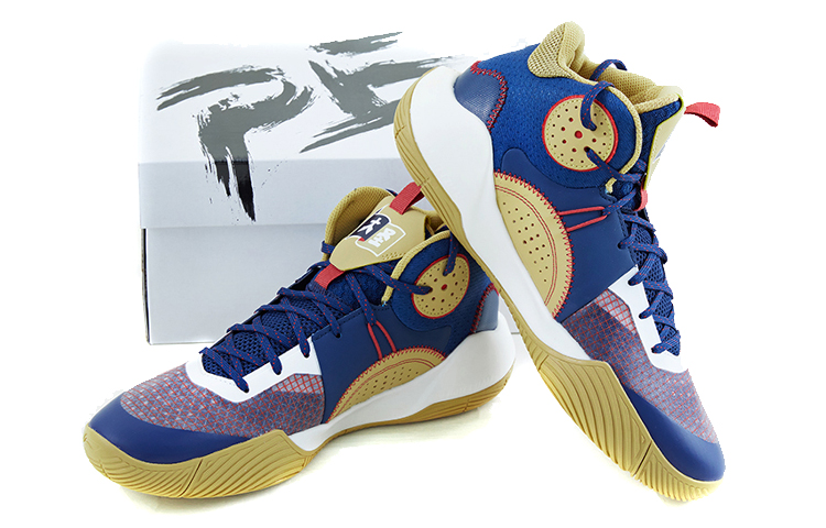 LiNing Sonic 9 Team Jiangsu Nanjing Tengxin Daxiang Anti-Slip Wear-Resistant High-Top Basketball Shoes Blue PE Edition