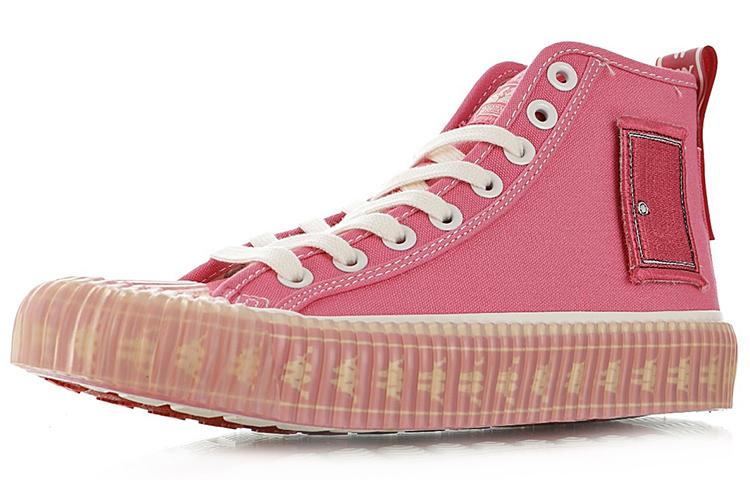 Doraemon x Kappa Anti-Slip Wear-Resistant High-Top Canvas Shoes Unisex Pink
