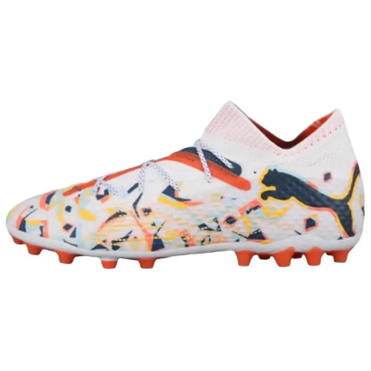 PUMA FUTURE 7 Soccer Shoes Men's White Orange Blue