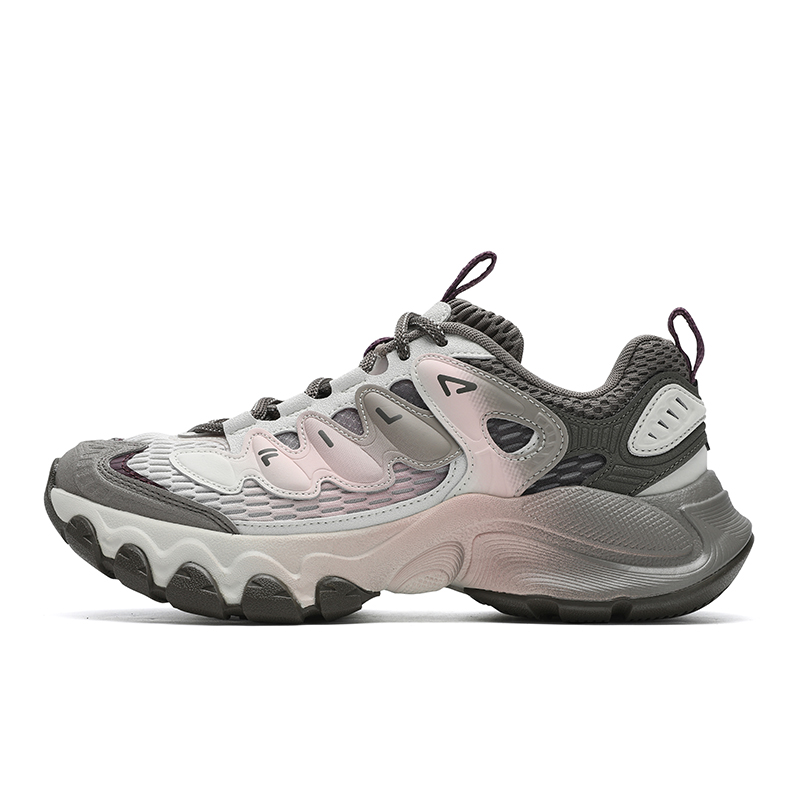 FILA TRUFFLE 2.0 Mushroom Shoes Breathable And Lightweight Low Top Casual Shoes Women's Pumice Cinder Gray