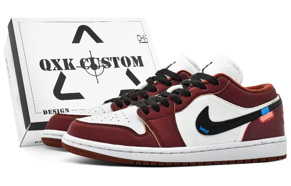 Jordan Air Jordan 1 Vintage Basketball Shoes Unisex Low Top White/Red