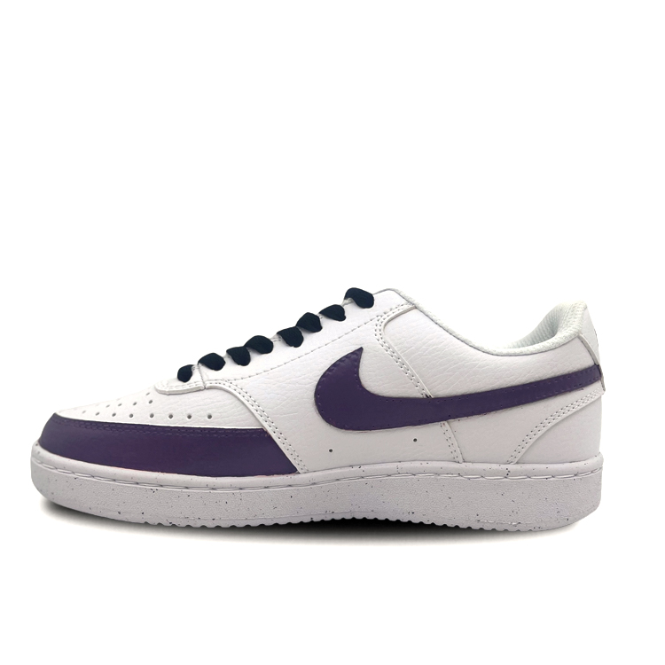 Nike Court Vision 1 Anti-Slip Wear-Resistant Low-Top Skateboard Shoes Men's White Purple