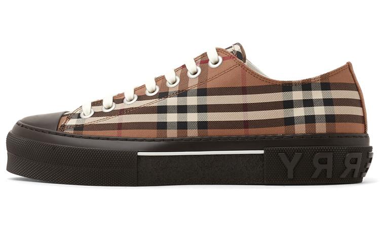 Burberry Vintage Check Lace-Up Sneaker Beige Brown
