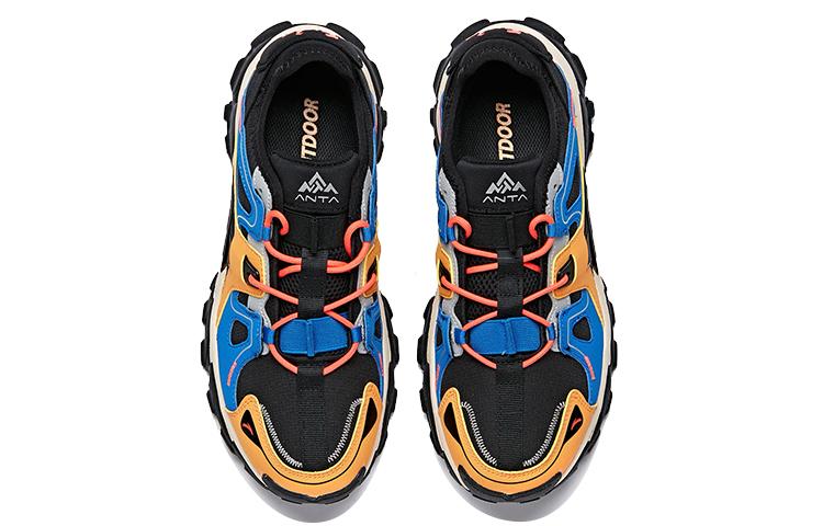 Anta Cushioning Anti-Slip Wear-Resistant Breathability Low-Top Outdoor Shoes Men's Black Yellow Blue купить в интернет-магазине Yoocart с быстрой доставкой по России.