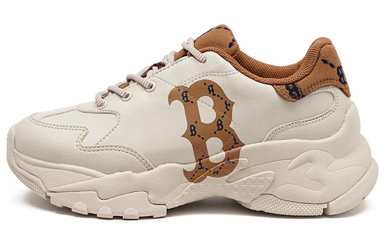 MLB Big Ball Chunky Dia Monogram Low-Top Chunky Sneakers Unisex Beige Yellow