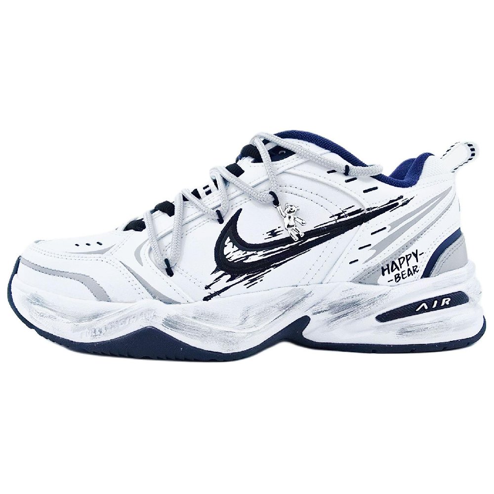 Nike Air Monarch 4 Anti-Slip And Wear-Resistant Support Low-Top Chunky Sneakers Unisex White