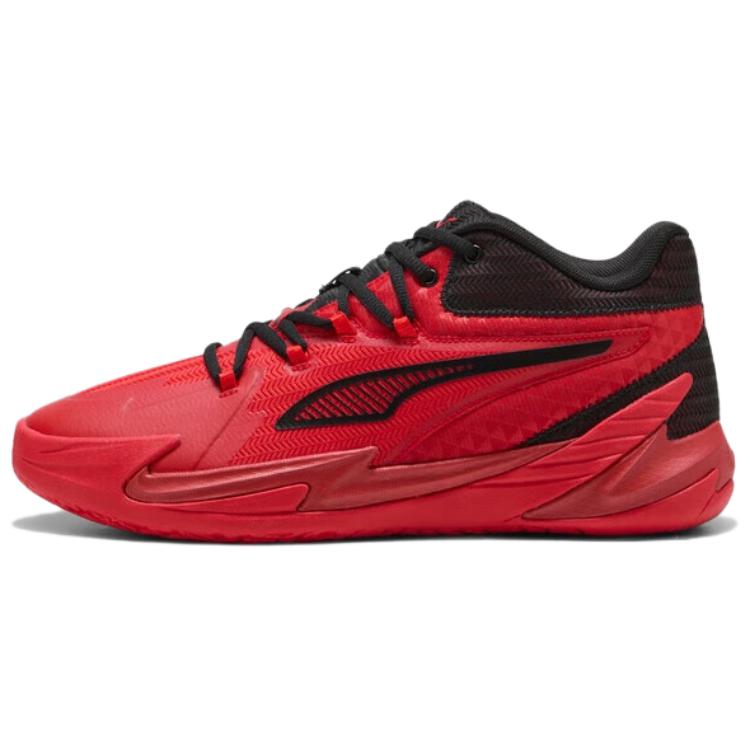 PUMA Dagger Anti Slip Wear Resistant Low Top Basketball Shoes Unisex Red Black