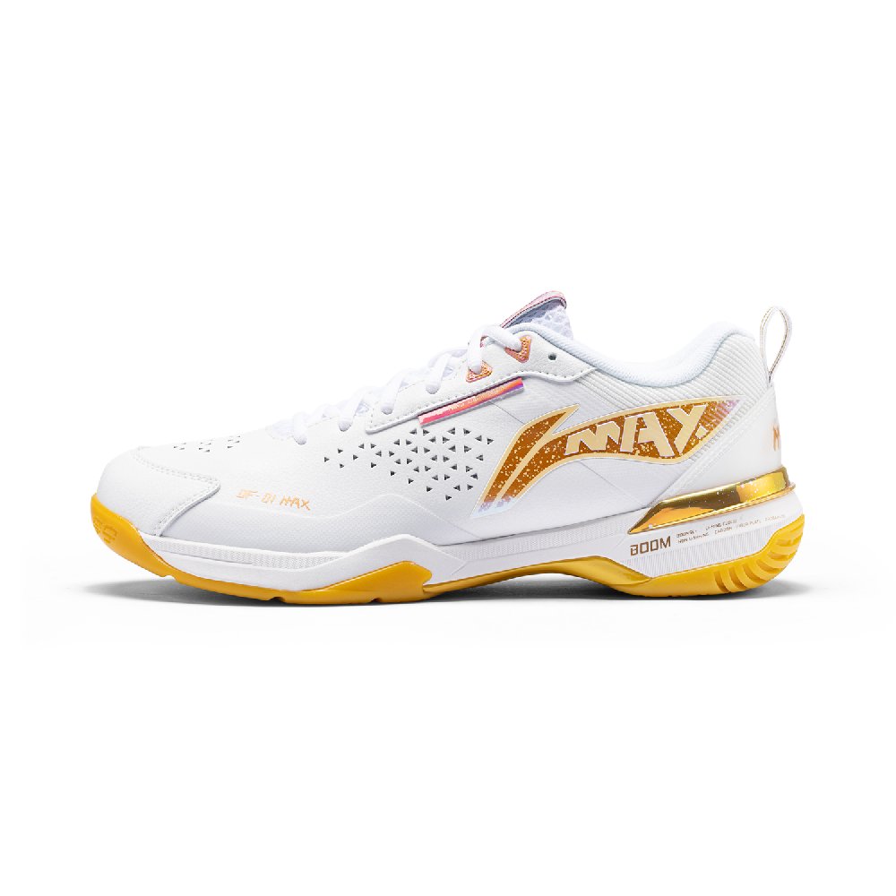 LiNing Blade Ma Cushioning, Wear Resistant Low Top Badminton Shoes Unisex White Orange