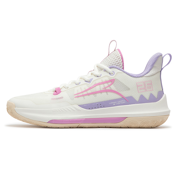 361° DVD Team Care Is Priceless Cushioning Anti-Slip And Wear-Resistant Low-Top Basketball Shoes Men's Digital Lavender