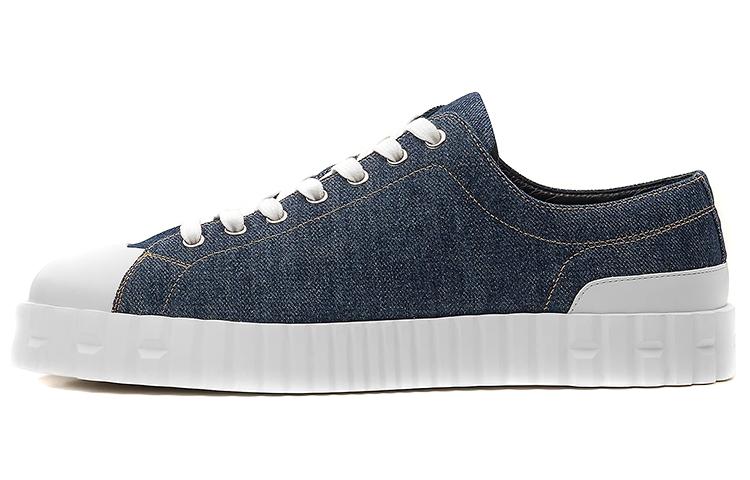 HERMES Cross Low-Top Stylish Skateboarding Shoes Men's Blue