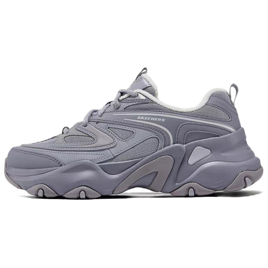 Skechers DLITES Slip-Resistant Breathable Low-Top Chunky Sneakers Women's Purple