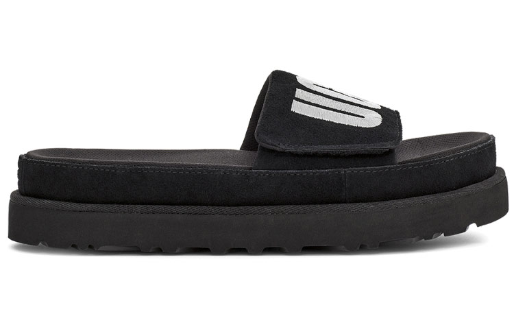 UGG Laton Slide Black Silver Slippers 'Black Silver' Women's