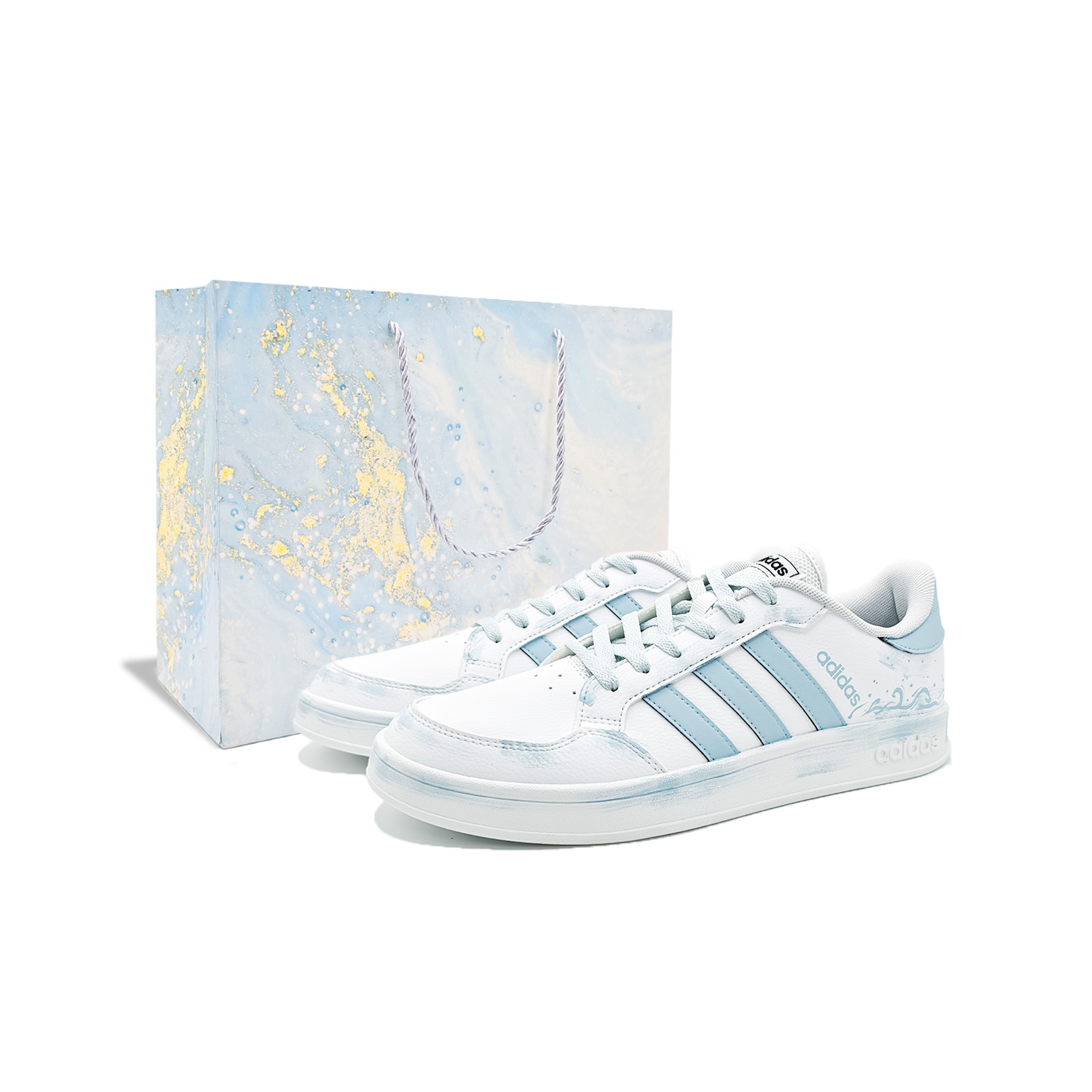 Adidas Neo Breaknet Cerulean Summer Slip Resistant Shock Absorbers Low top Skateboard Shoes Men's