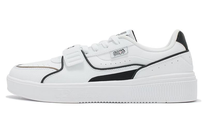 361° Anti-Slip And Wear-Resistant Lightweight Low-Top Skateboard Shoes Men's White Black