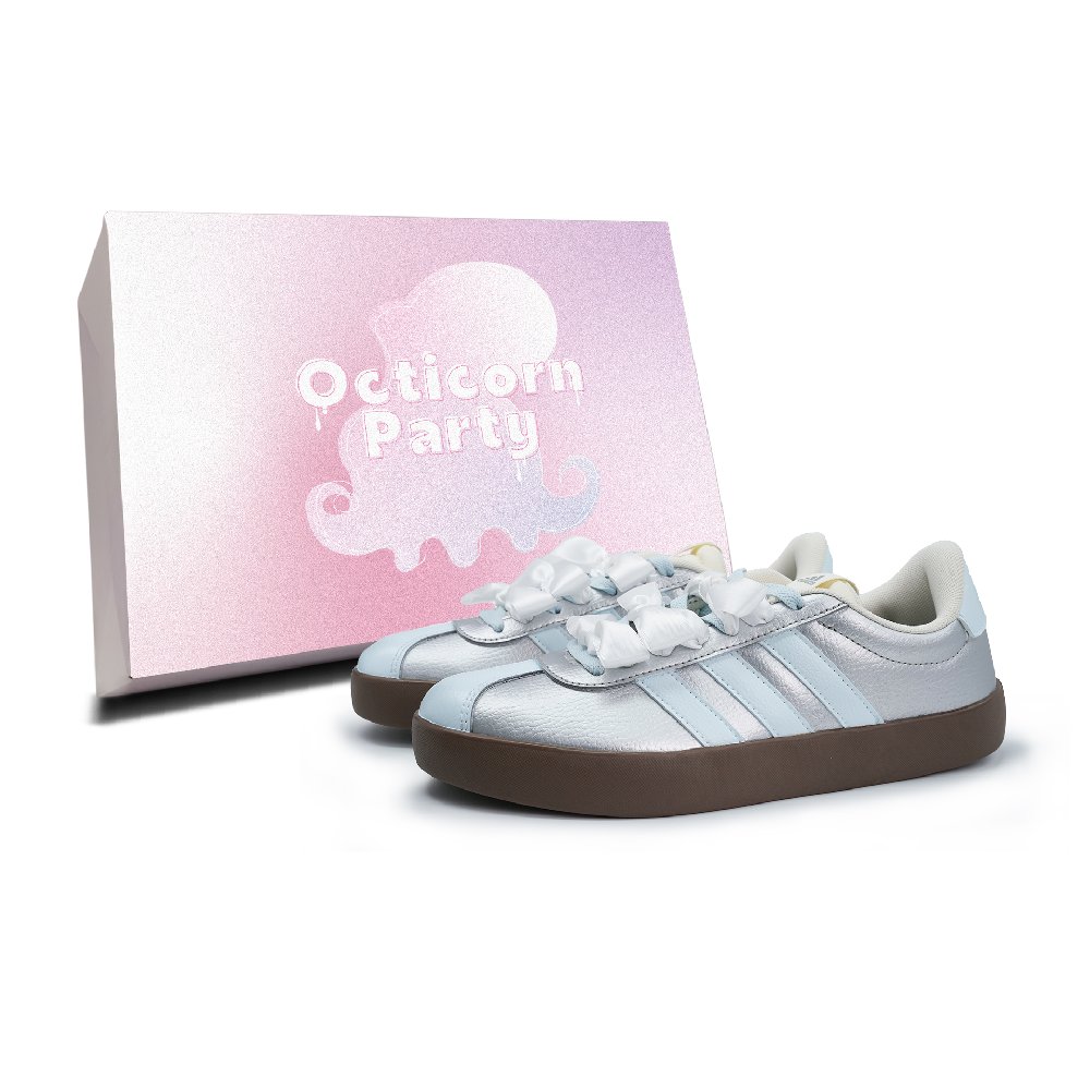 Adidas Vl Court 3.0 Skateboard Shoes Unisex Low Top Silver/Pink