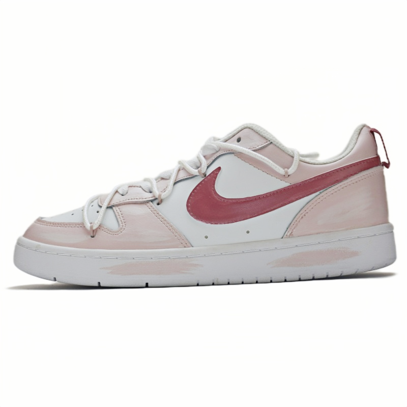 Nike Court Borough Skateboard Shoes Women's Low Top Burgundy