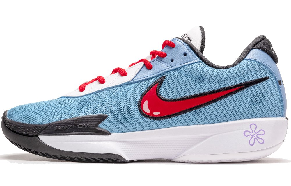 Nike Air Zoom G.T. Cut Academy Cushioned Wear-Resistant Breathable Low-Top Basketball Shoes Men's Blue Green