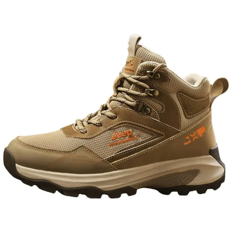 Jeep High Top Hiking Shoes Men's Khaki