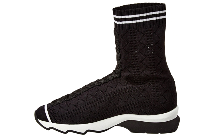 FENDI Cushioning, Slip Resistant, Abrasion Resistant, Thermal High Top Casual Shoes Women's Black