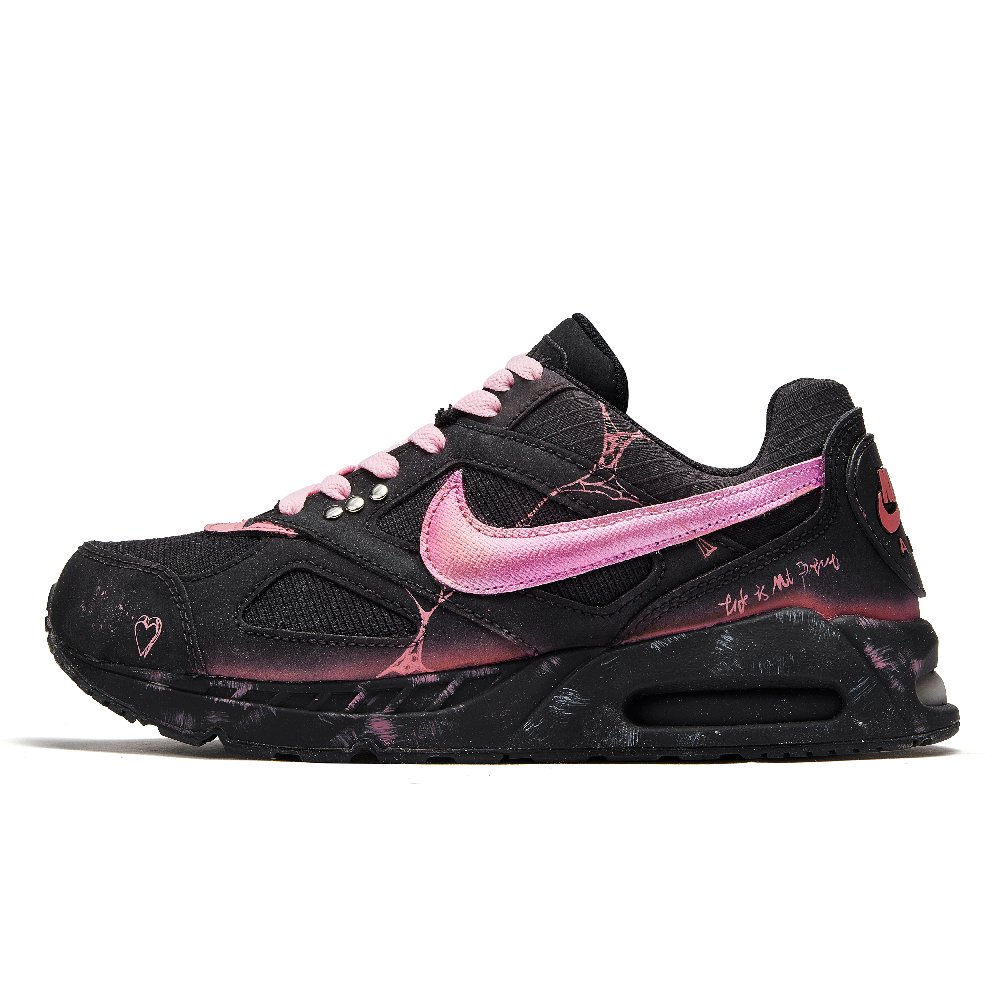 Nike Air Max Ivo Slip Resistant Low Top Running Shoes Women's Black Pink