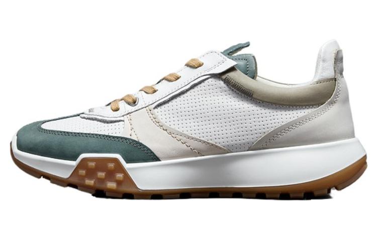 Ecco Vintage Running Shoes Slip Resistant Low Top Sports Casual Shoes Men's Frost Green