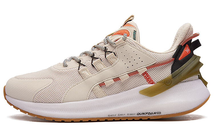 361° Slip Resistant Low Top Running Shoes Men's White Green
