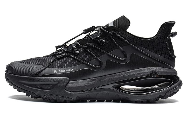 LiNing Abrasion Resistant Breathable Low Top Running Shoes Men's Black