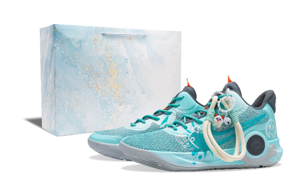 Nike KD Trey 5 IX Wear-Resistant Mid-Top Basketball Shoes Unisex Dark Cyan