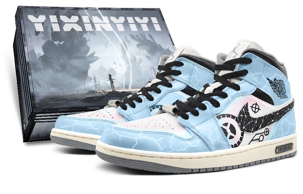 Jordan Air Jordan 1 High-Top Vintage Basketball Shoes Men's Blue Pink