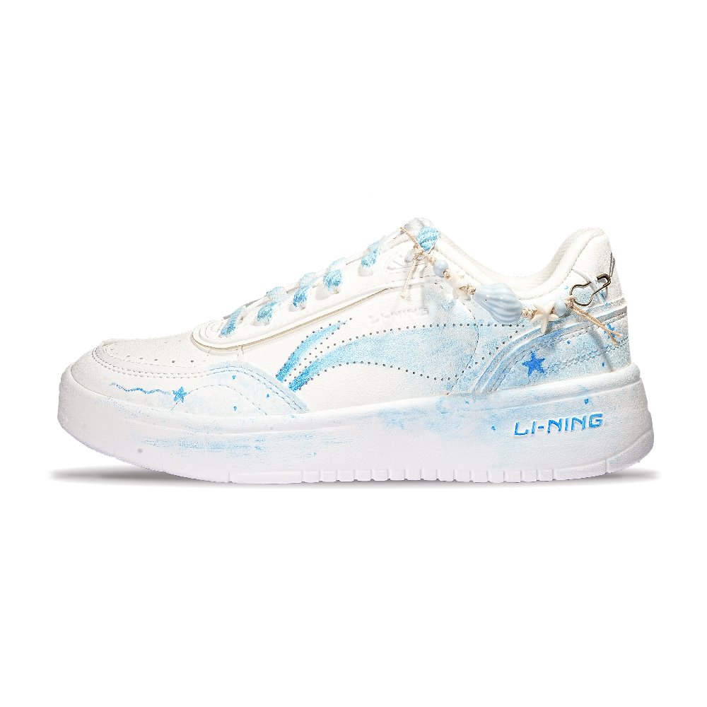LiNing Su Cushioning, Wear Resistant Low Top Skateboard Shoes Women's Sky Blue