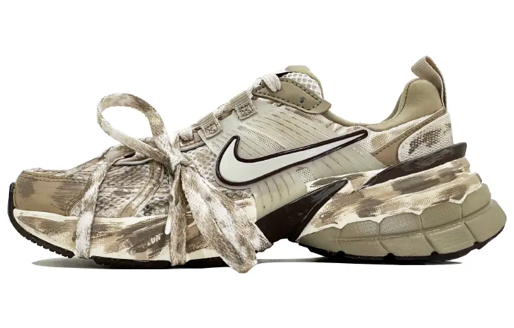Nike V2K Run Cushioning Anti-Slip Wear-Resistant Breathability Low-Top Running Shoes Women's Linen