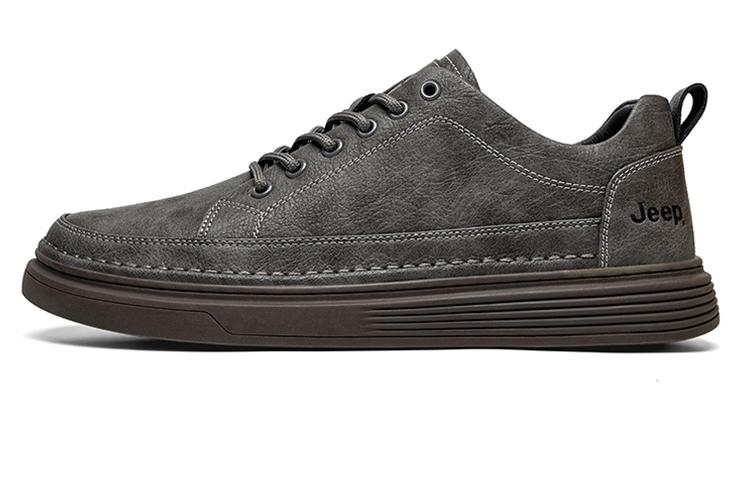 Jeep Cushioning, Abrasion Resistant, Lightweight, And Breathable Low Top Skateboard Shoes Men's Gray
