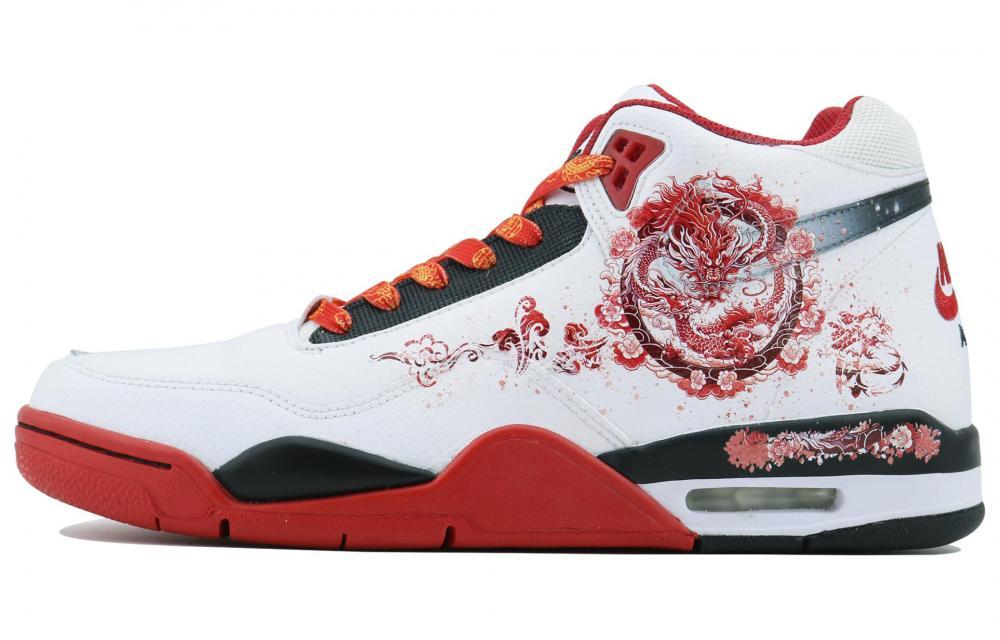 Nike Flight Legacy Snake Board Upward SDS High-Top Vintage Basketball Shoes Unisex Red White Black